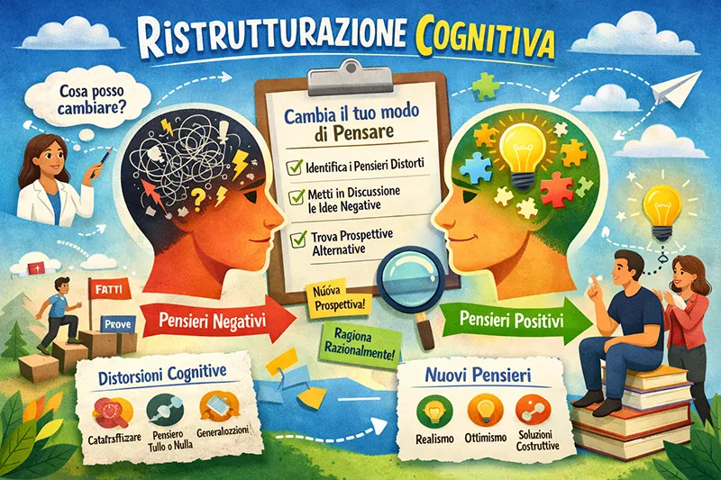 Ristrutturazione cognitiva: cos’è e come cambia il modo di pensare nella TCC